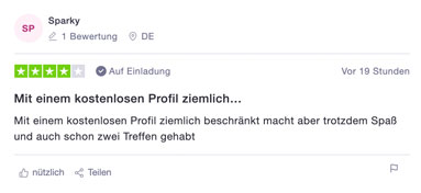 JOYclub Erfahrung auf Trustpilot